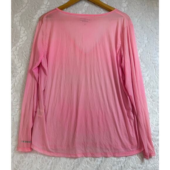 Jamie Sadock Sunsense UVP Long Sleeve V-Neck Lightweight Top Neon Pink Size XXL - Picture 4 of 13